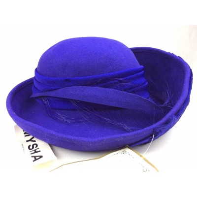 Vintage Woman's Mysha Church Derby Wedding Wool Hat Purple COGIC  eb-31999185